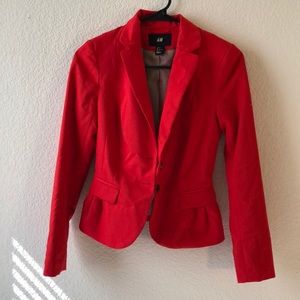 H and M red jacket